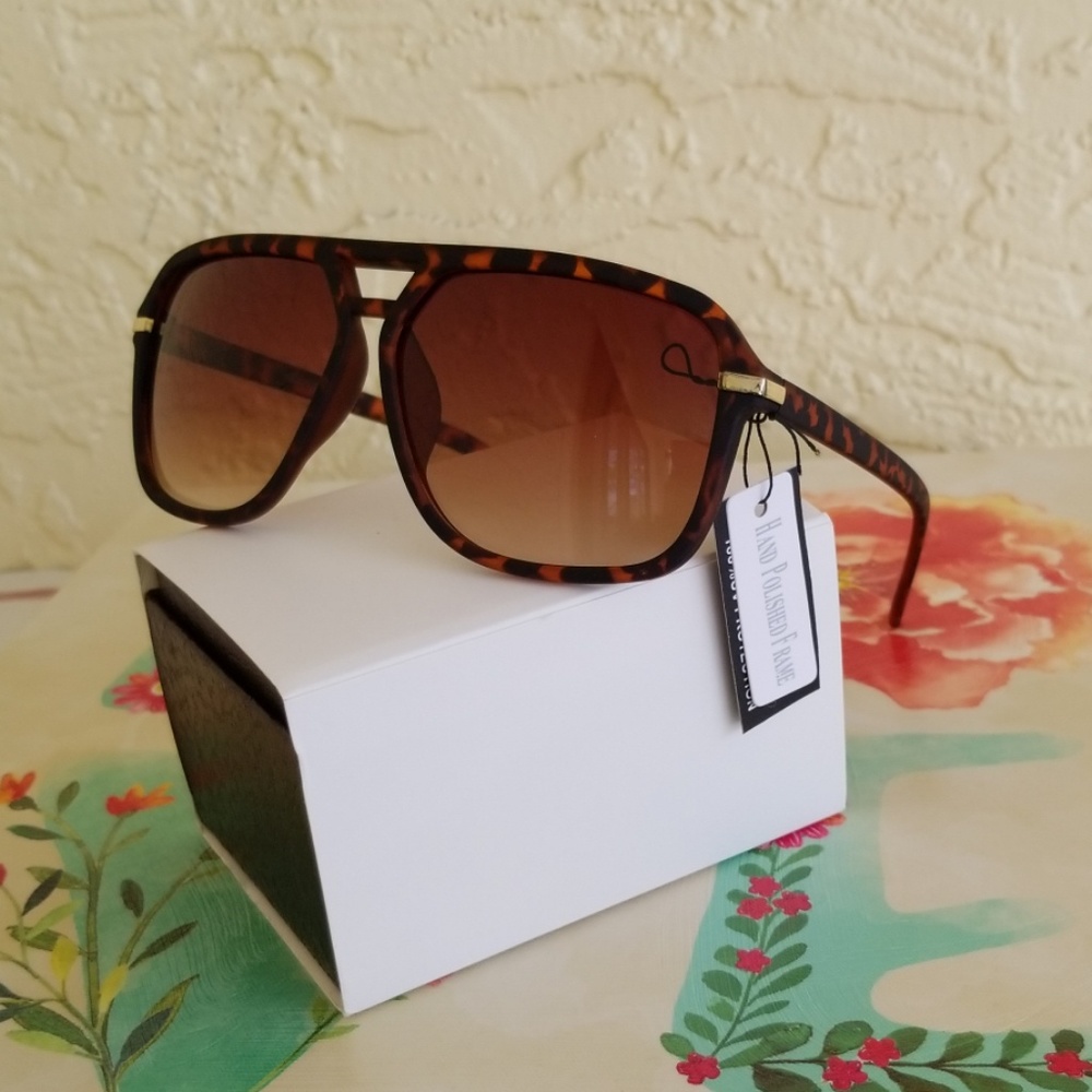 2019 MEN TORTOISE BROWN SUNGLASSES - Picture 2 of 4
